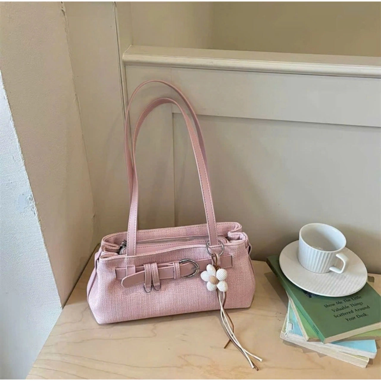 (Tặng Charm Hoa) Túi Xách Nữ Cunbag Mẫu Mới Thắt Đai Khóa Tròn Da Mềm Cá Tính CUN625
